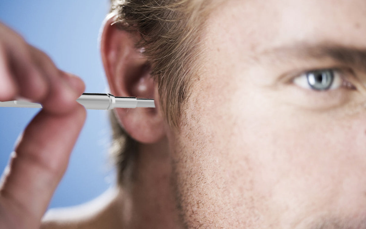 The process of inspection of ear light otoscope
