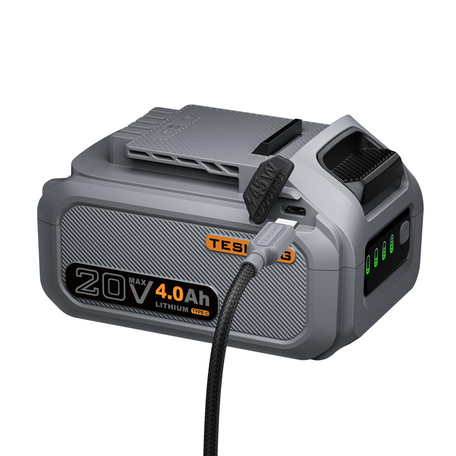 20 V (MAX) 4 Ah RECHARGEABLE BATTERY w/ USB-C FAST CHARGING