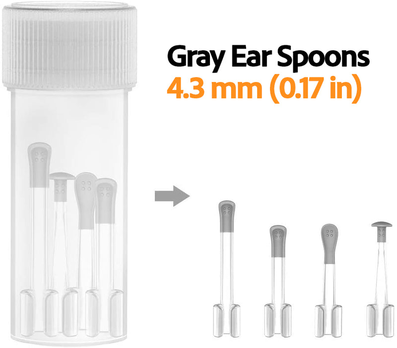 Silicone Ear Spoon Accessories (Green & Gray)