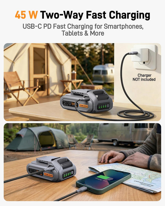 AC-W01 Portable Tire Inflator with 20V Battery