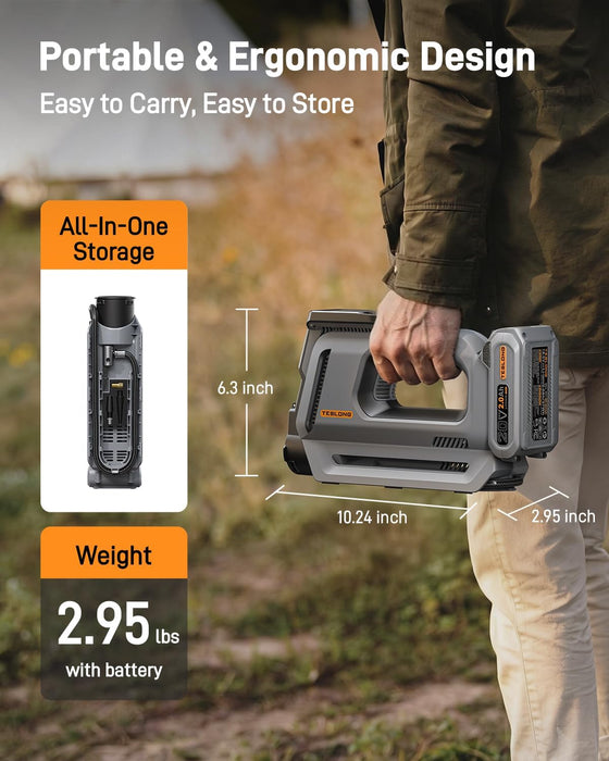 AC-W01 Portable Tire Inflator with 20V Battery