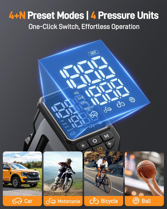 AC-W01 Portable Tire Inflator with 20V Battery