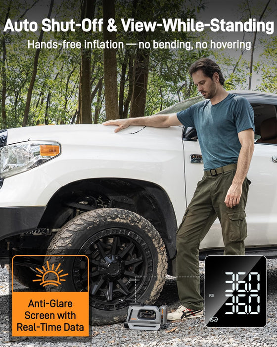 AC-W01 Portable Tire Inflator with 20V Battery