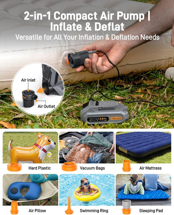 AC-W01 Portable Tire Inflator with 20V Battery