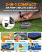 Detachable high-volume pump inflating and deflating air mattresses and outdoor inflatables
