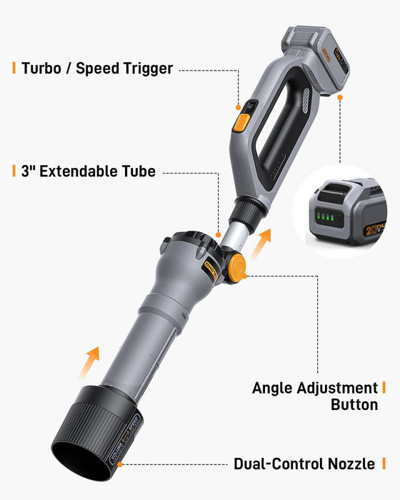 Teslong LB-L01 with speed trigger, extendable tube, angle adjustment button and dual-control nozzle