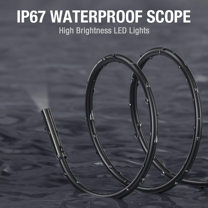 IP67 camera probe with eight LEDs