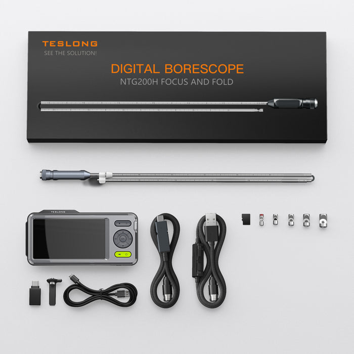 NTG200H Focus and Fold Rifle Borescope with 5-inch IPS Screen