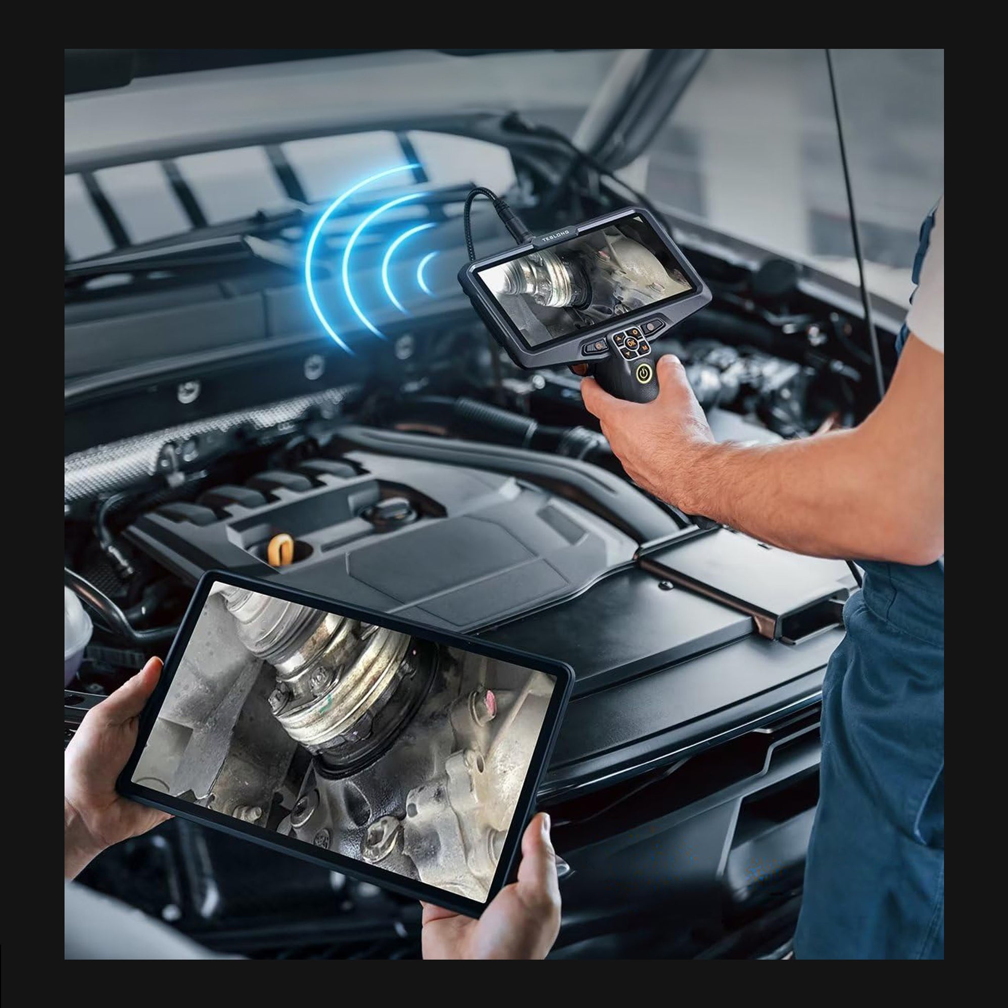 Computeriszed Camera Inspection Triple Lens Inspection Camera with 6-Inch Screen — Teslong