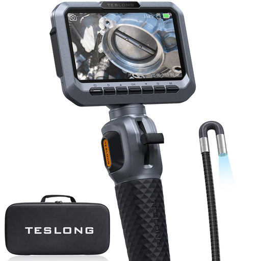 TD300P articulating borescope with 5-inch screen, slim probe and carrying case