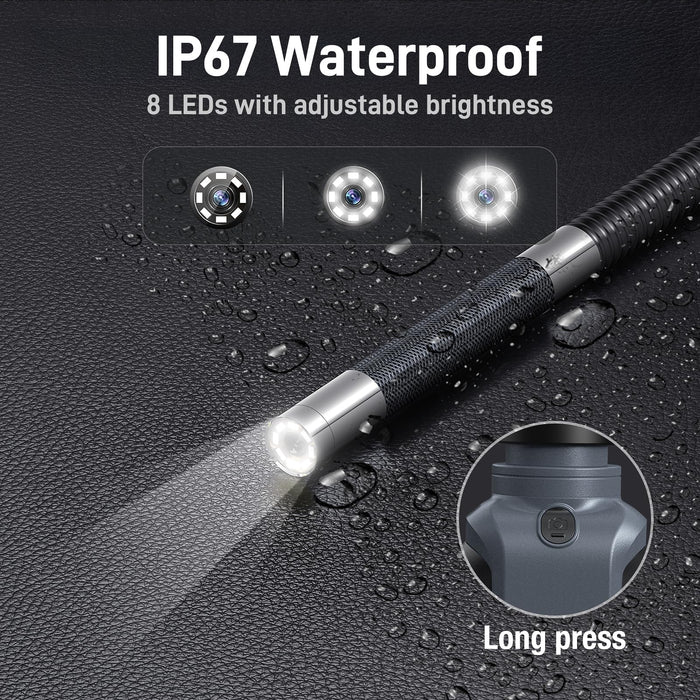 TD300 IP67 probe with eight LEDs and adjustable brightness