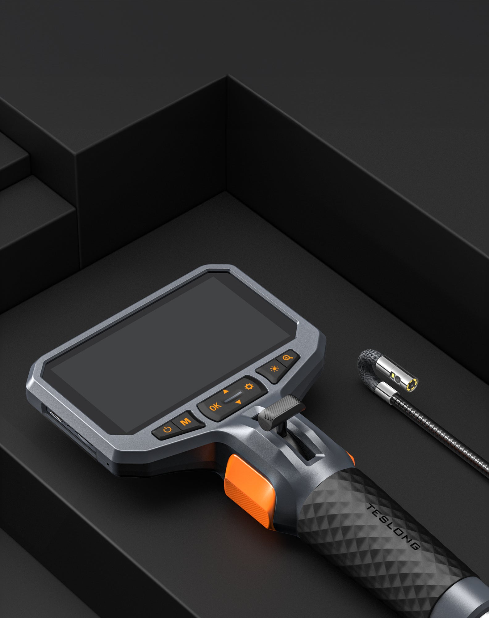 Lens Inspection Mat TD450s Articulating 8.5mm Dual-Lens Inspection Camera | Teslong