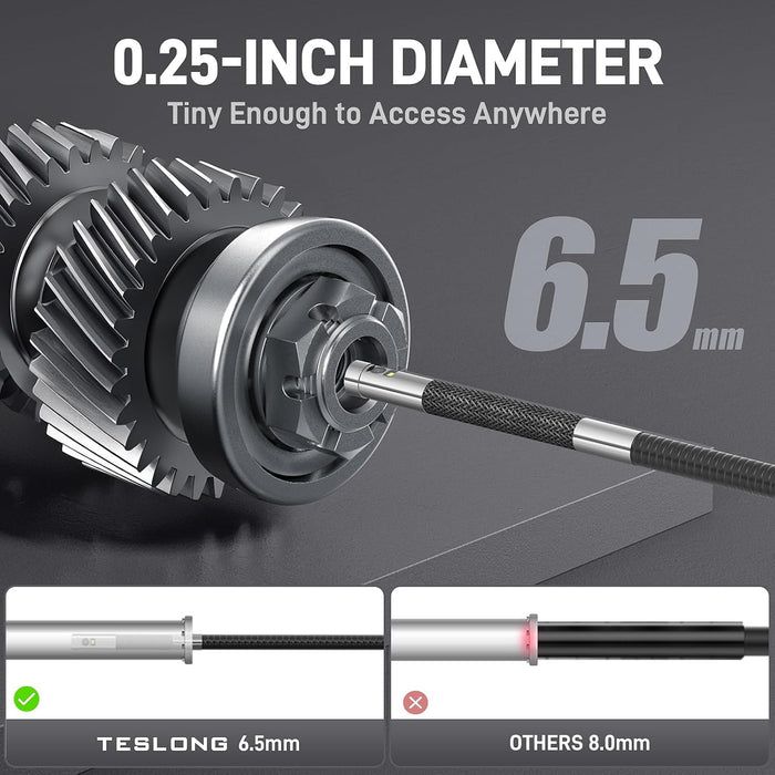6.5 mm diameter TF550 dual-lens borescope probe for narrow inspection spaces