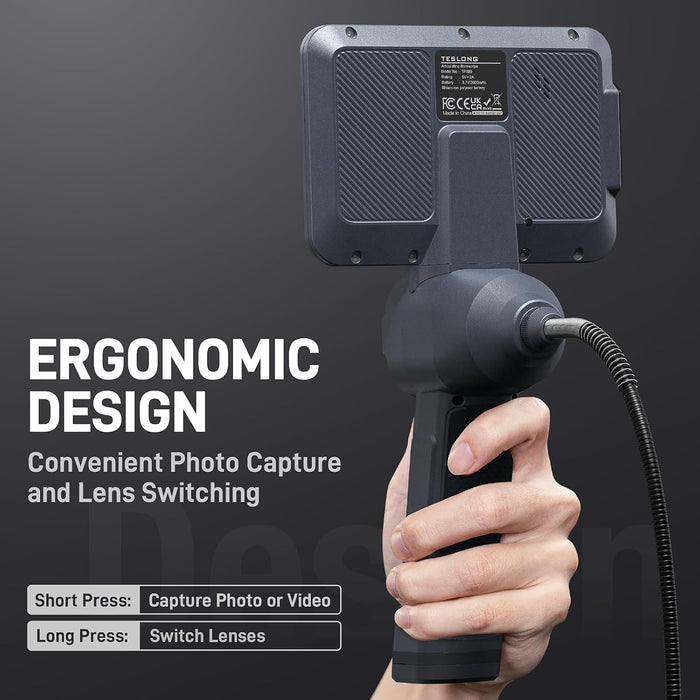 TF550 ergonomic rear button for photo capture and camera switching