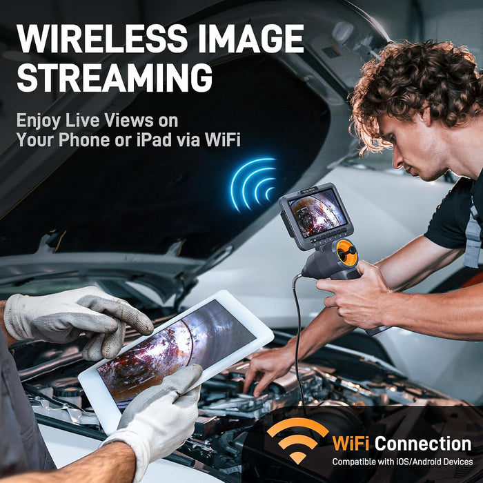 TF550 wireless inspection image streaming to a phone or tablet