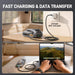 Teslong cable charging a battery and connecting USB-C devices