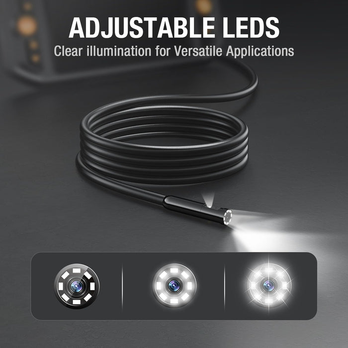 Adjustable LED illumination on the TS43 camera probe