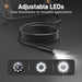 Single camera probe with eight adjustable LED lights
