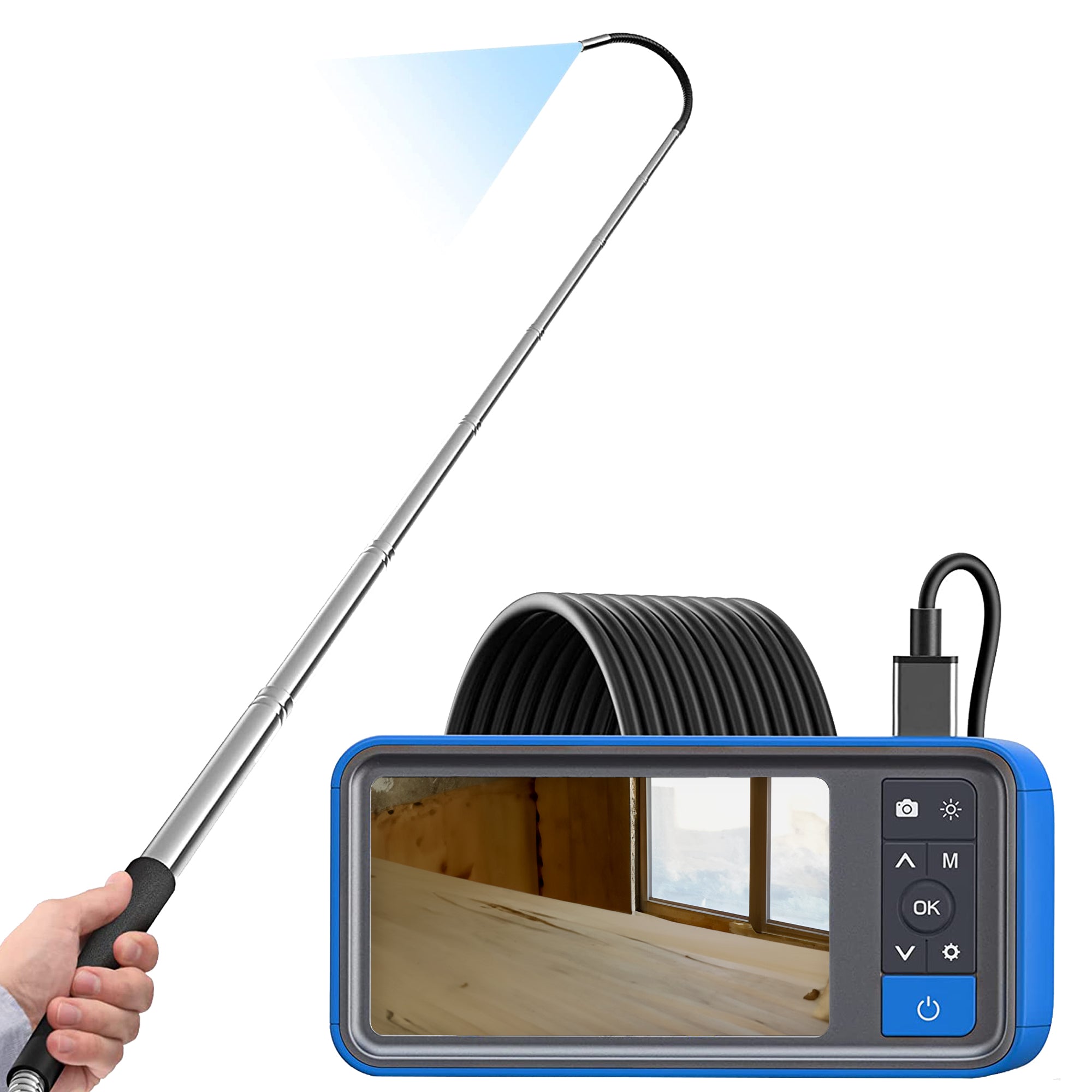 TSMS450 Telescopic Inspection Camera with 4.5-inch Screen