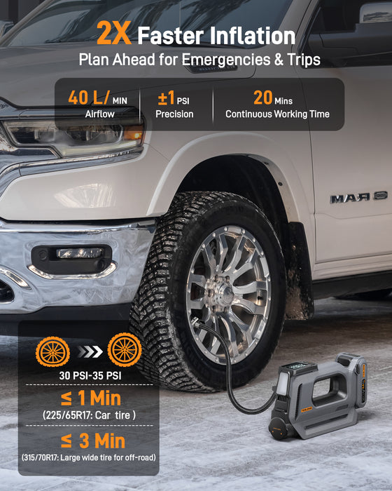 AC-W01 Portable Tire Inflator with 20V Battery