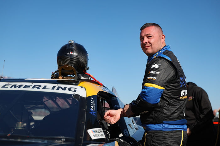 Patrick Emerling preparing beside the No. 38 Chevrolet · Photo: David Rosenblum / NKP