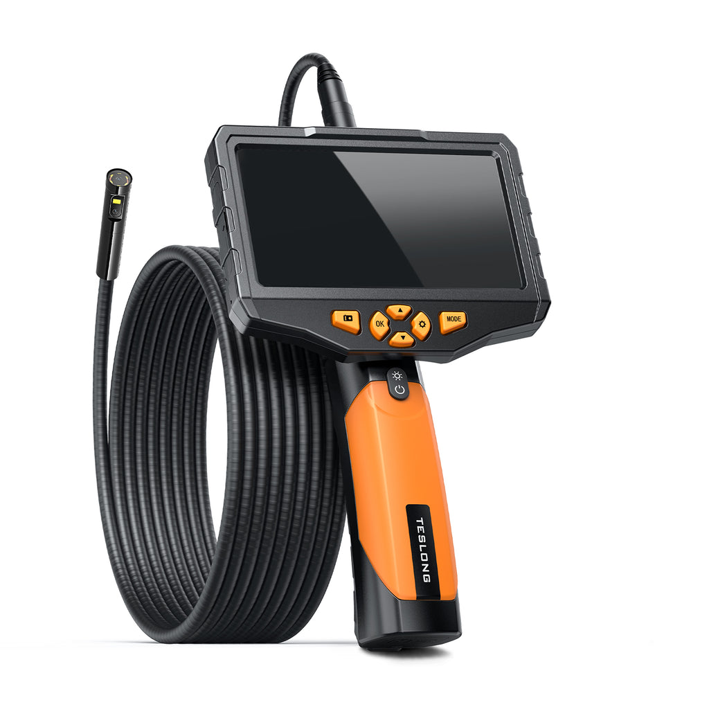 Triple Lens 1080p Borescope Inspection Camera with 5 IPS Screen