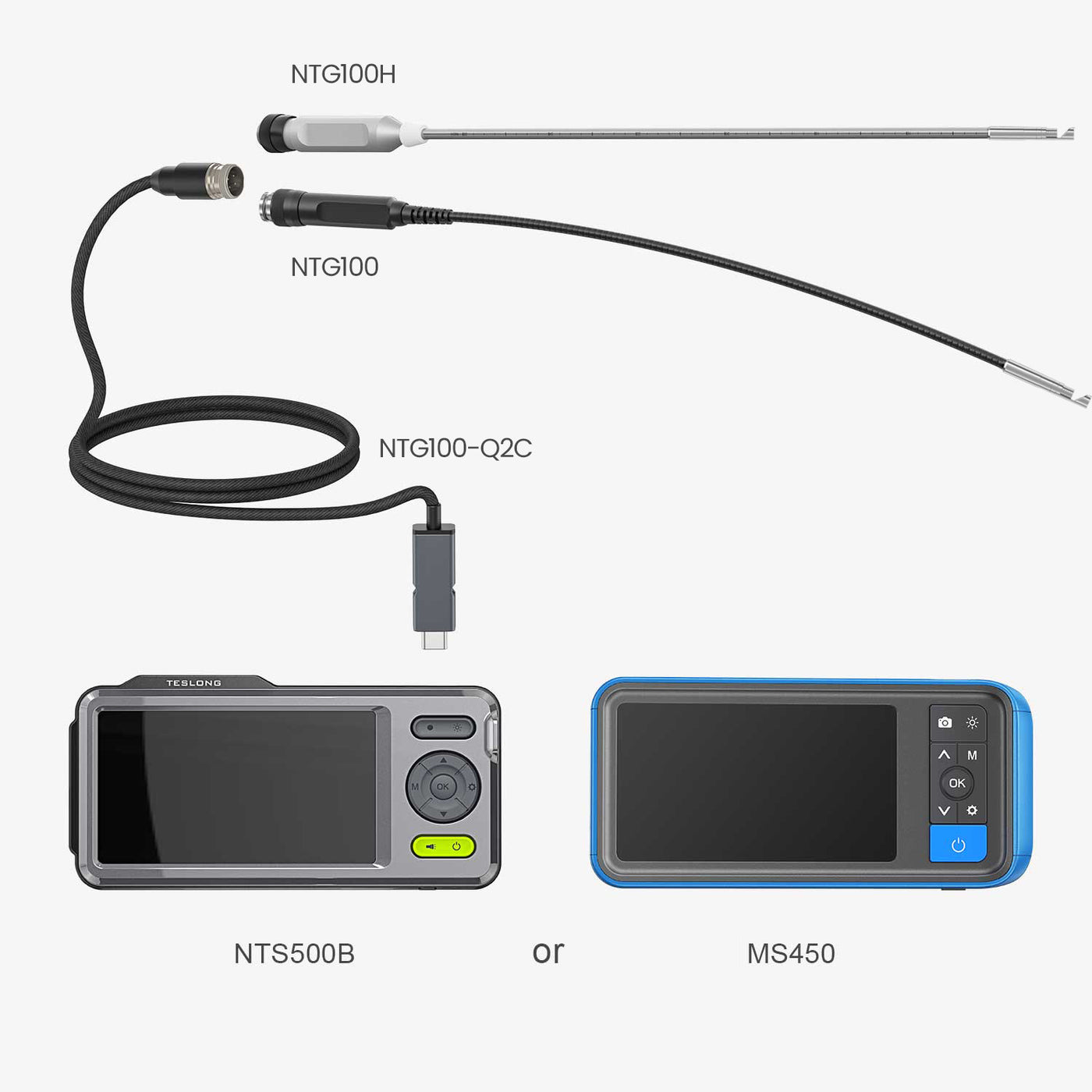 Adapter Borescopes Adapter Cables for Inspection Cameras and Borescopes | Teslong