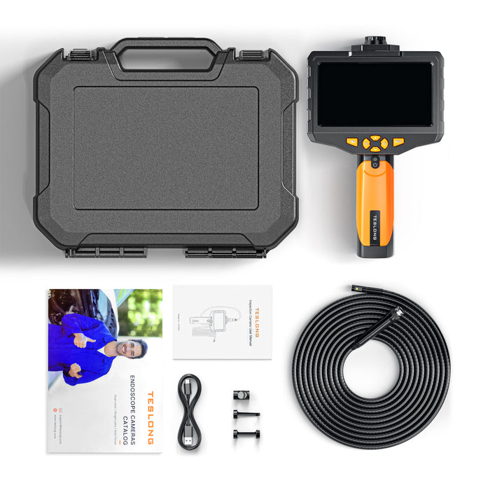 Teslong Dual Lens Endoscope, Inspection Camera with 5' Monitor